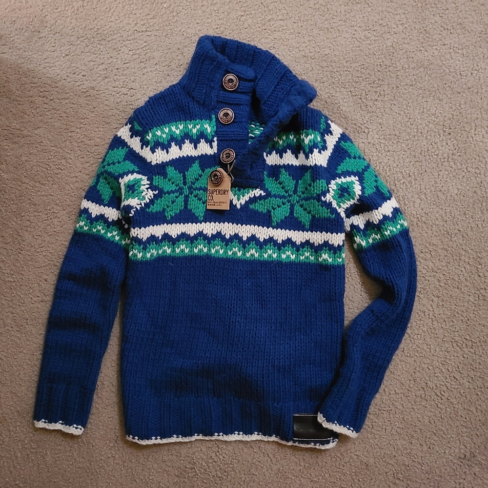 NEW Superdry chunky Coxswain sweater - medium